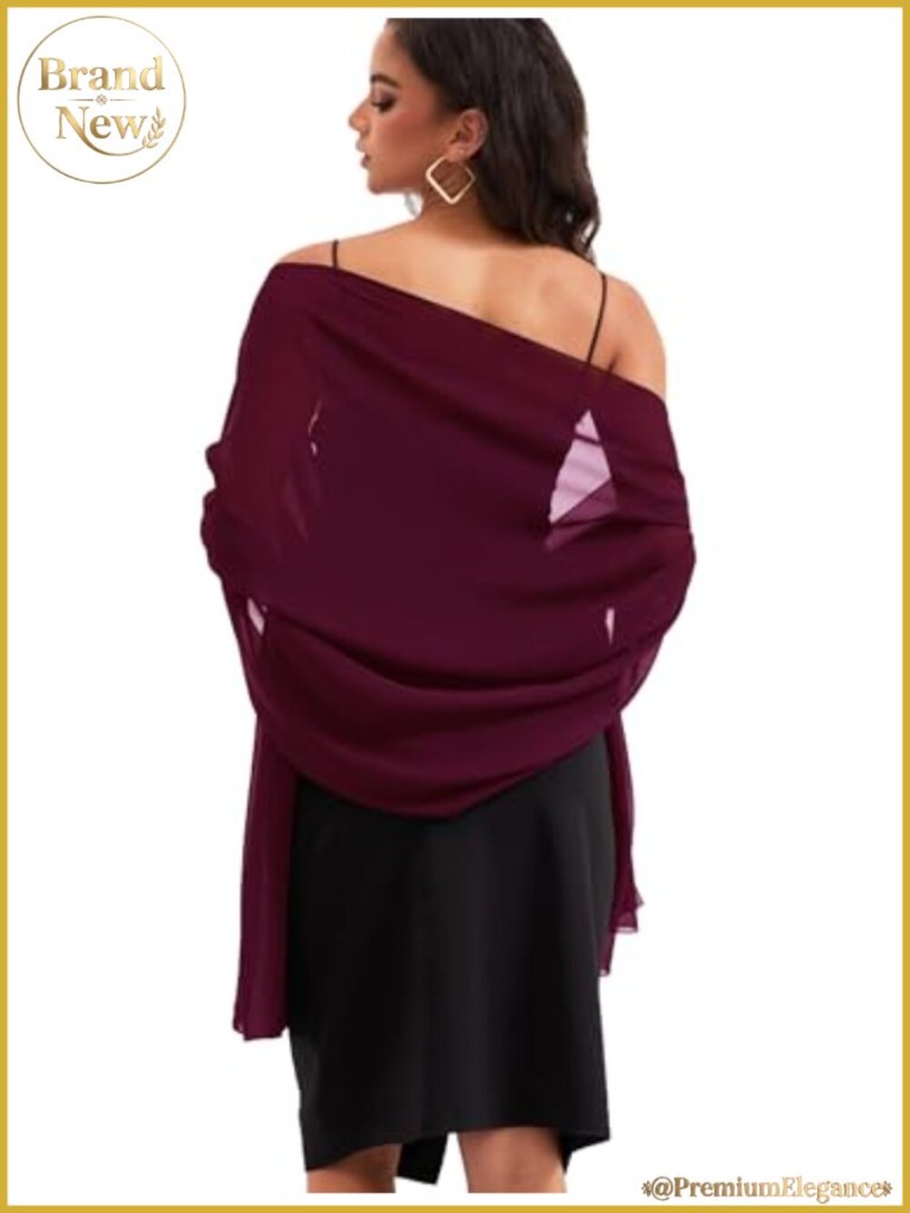 Chiffon Shawl Wrap for Evening Dress Soft Elegant Scarf Bridal Wedding